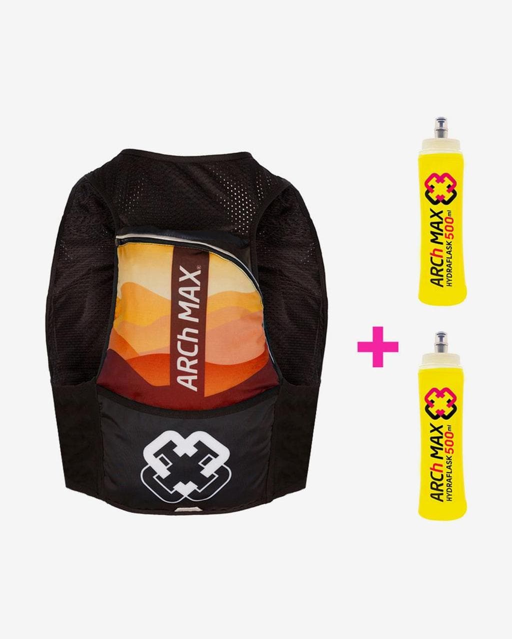 Gilet d'hydratation ARCh MAX 12L + 2 Soft Flask 500 ml orange noir - L-XL