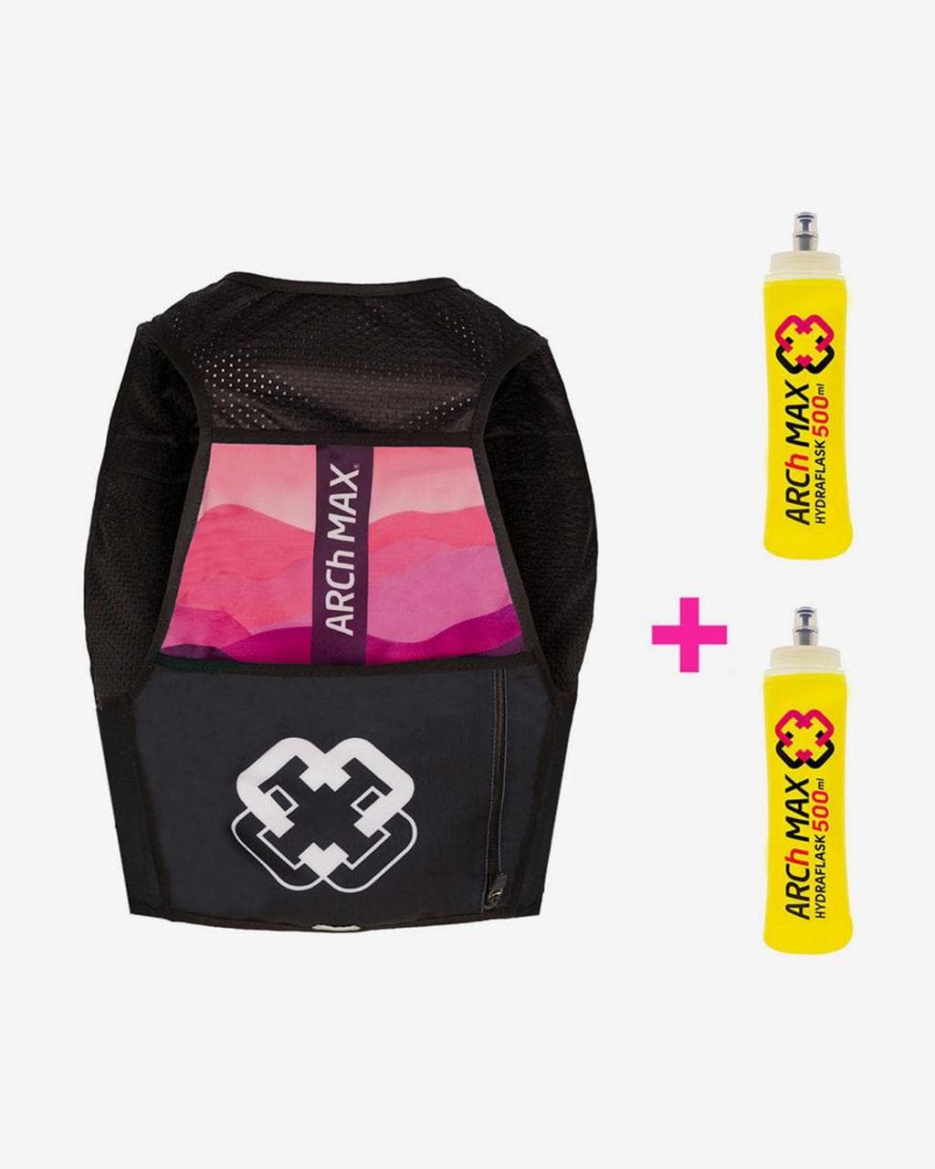 Gilet d'hydratation ARCh MAX 6L + 2 Soft Flask 500 ml rose noir - S-M