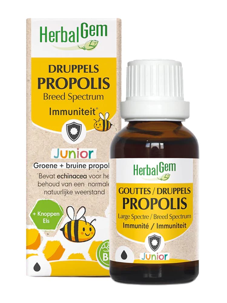 Herbalgem Propolis Junior Gouttes Bio Dès Les Premiers Signes du Refroidissement 15 ml